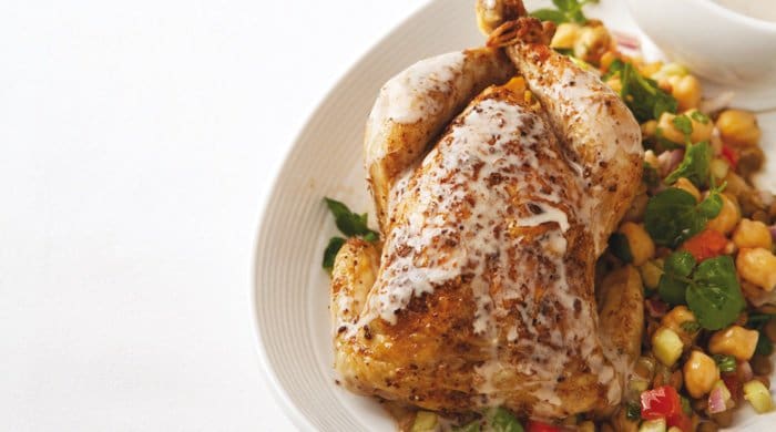 Goa-Style Roast Poussin With Lentil Salad