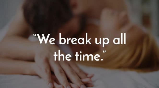 A couple having breakup sex